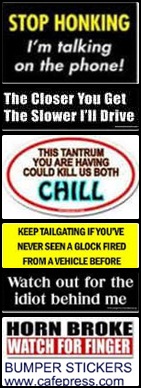 car safety tips road rage stickers