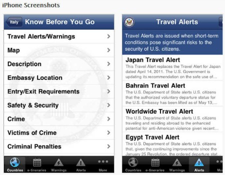 smart traveler app screen